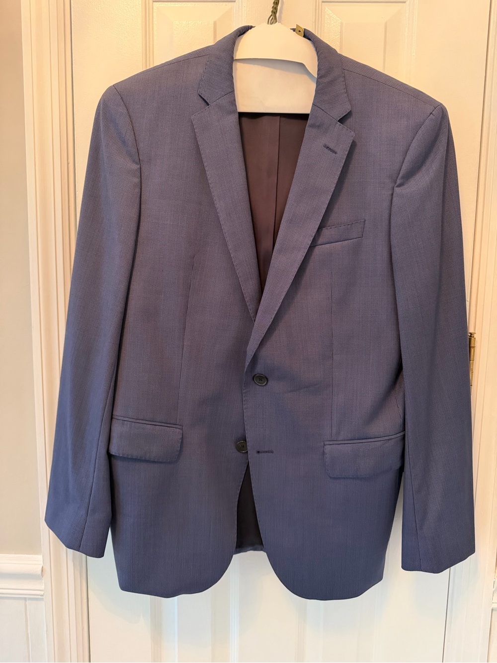 HUGO BOSS Mens 3-Piece Suit Set Dargo Super 130 Italian Wool Dark Blue